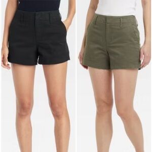 A New Day Women's Black and Olive Chino Shorts Bundle